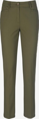 Fadenmeister Berlin Regular Chino Pants in Green: front