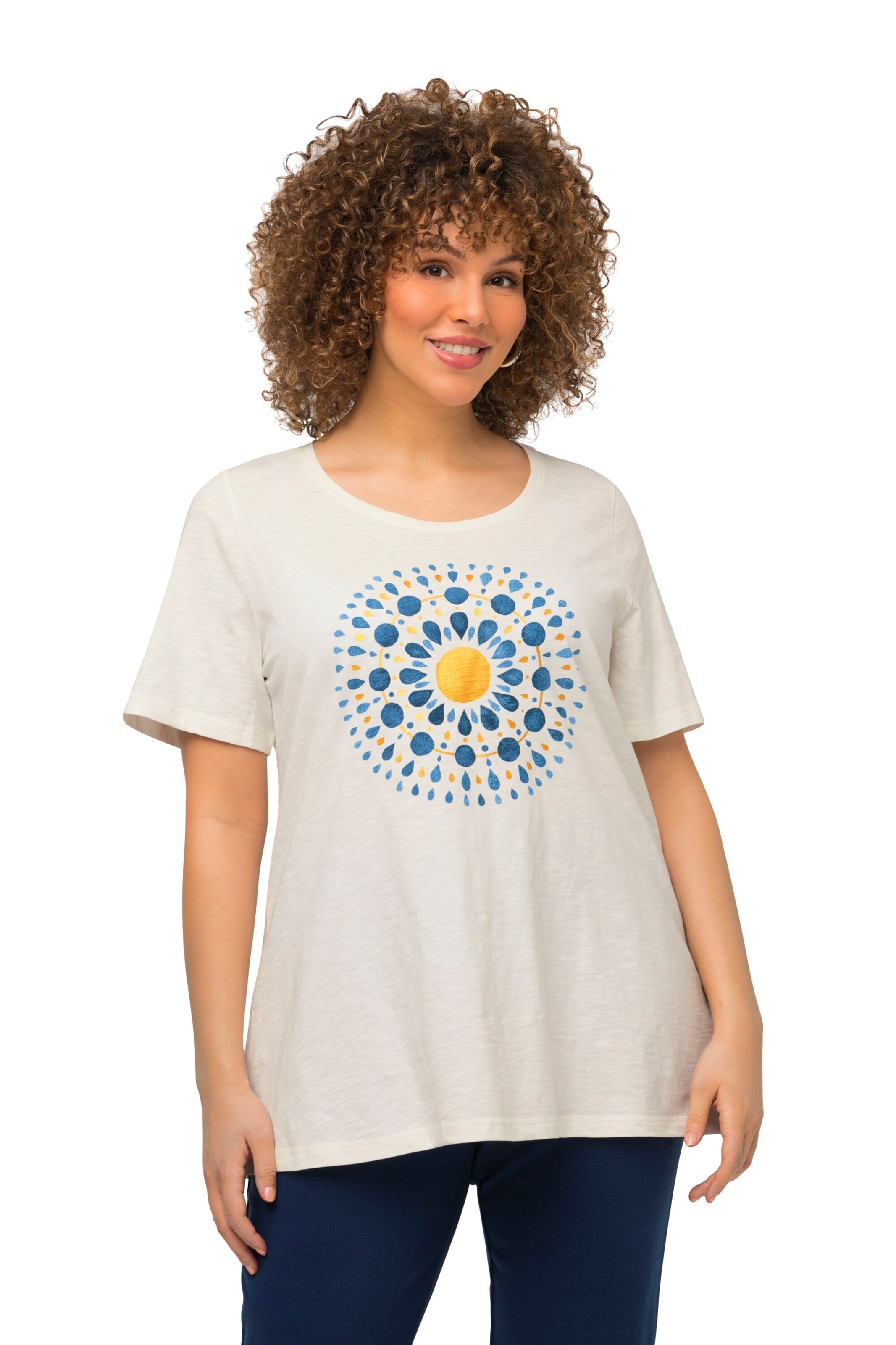 Ulla Popken Shirt in Beige: Vorderseite