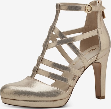 TAMARIS Platform Heels in Bronze: front