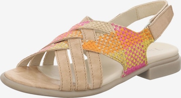 Sandales à lanières THINK! en beige : devant