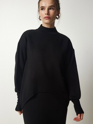 Robes en maille Happiness İstanbul en noir