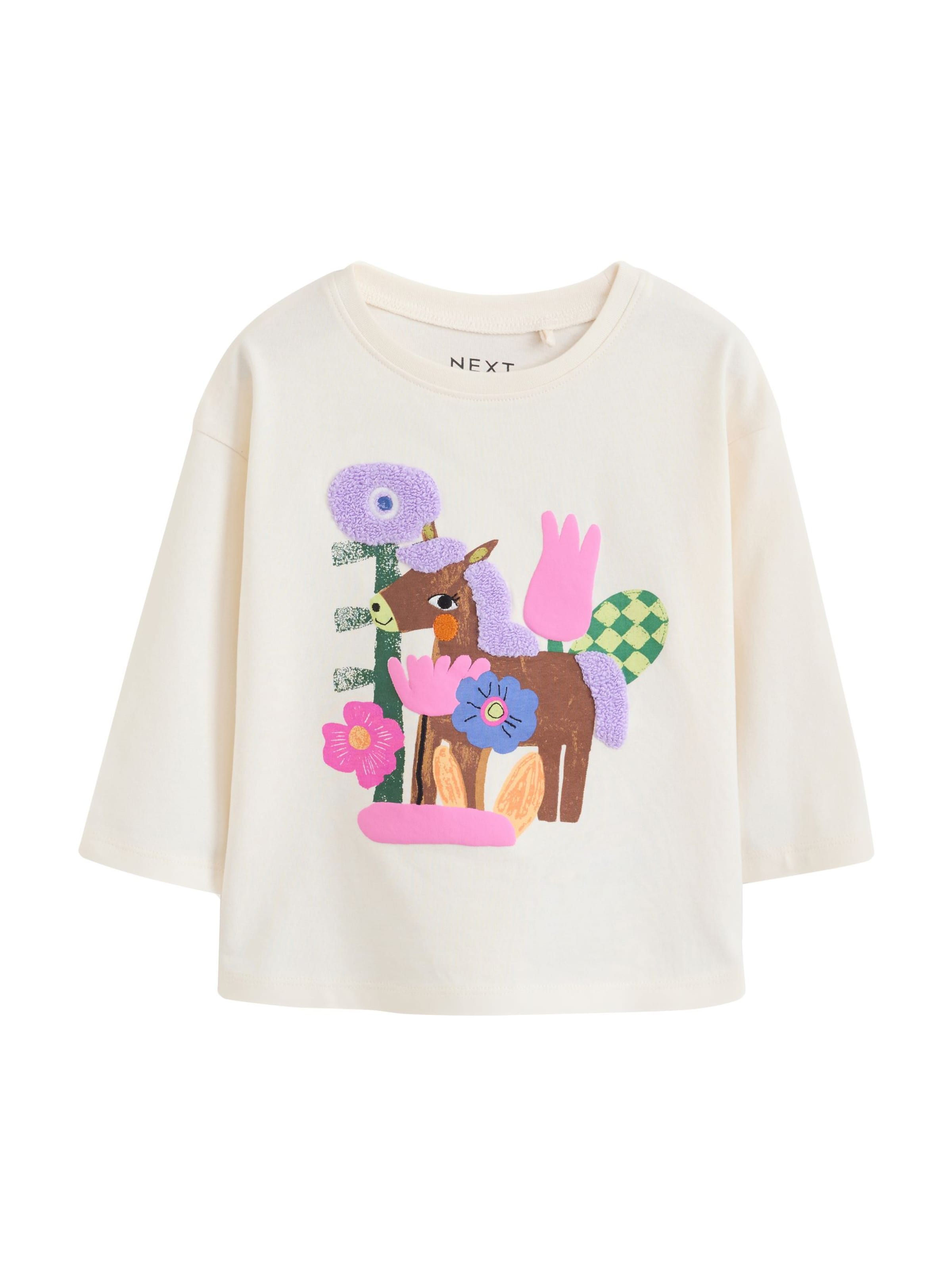 Next - Camiseta 'Pferd' en blanco: frente
