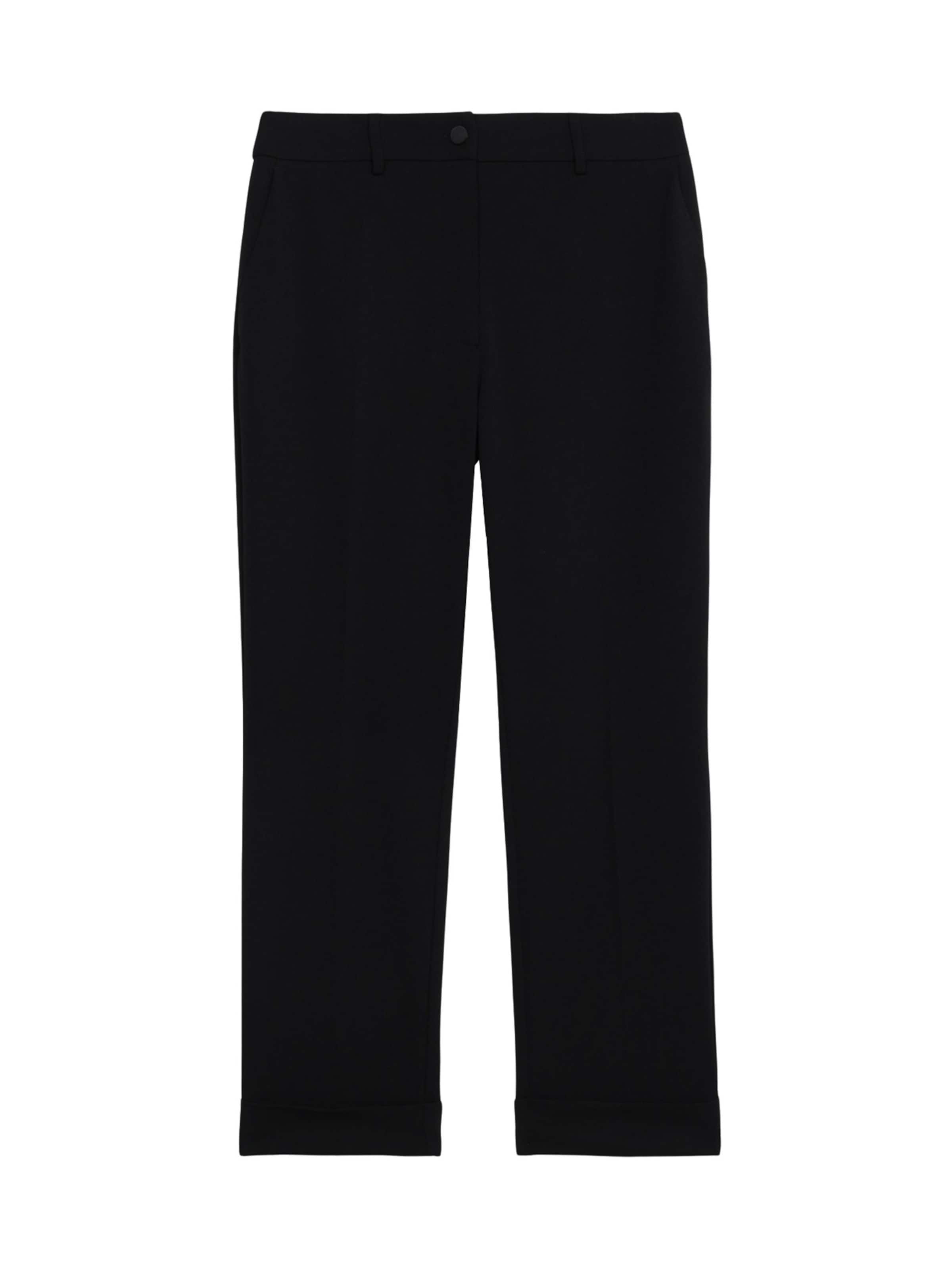 Regular Pantalon oltre en noir : devant