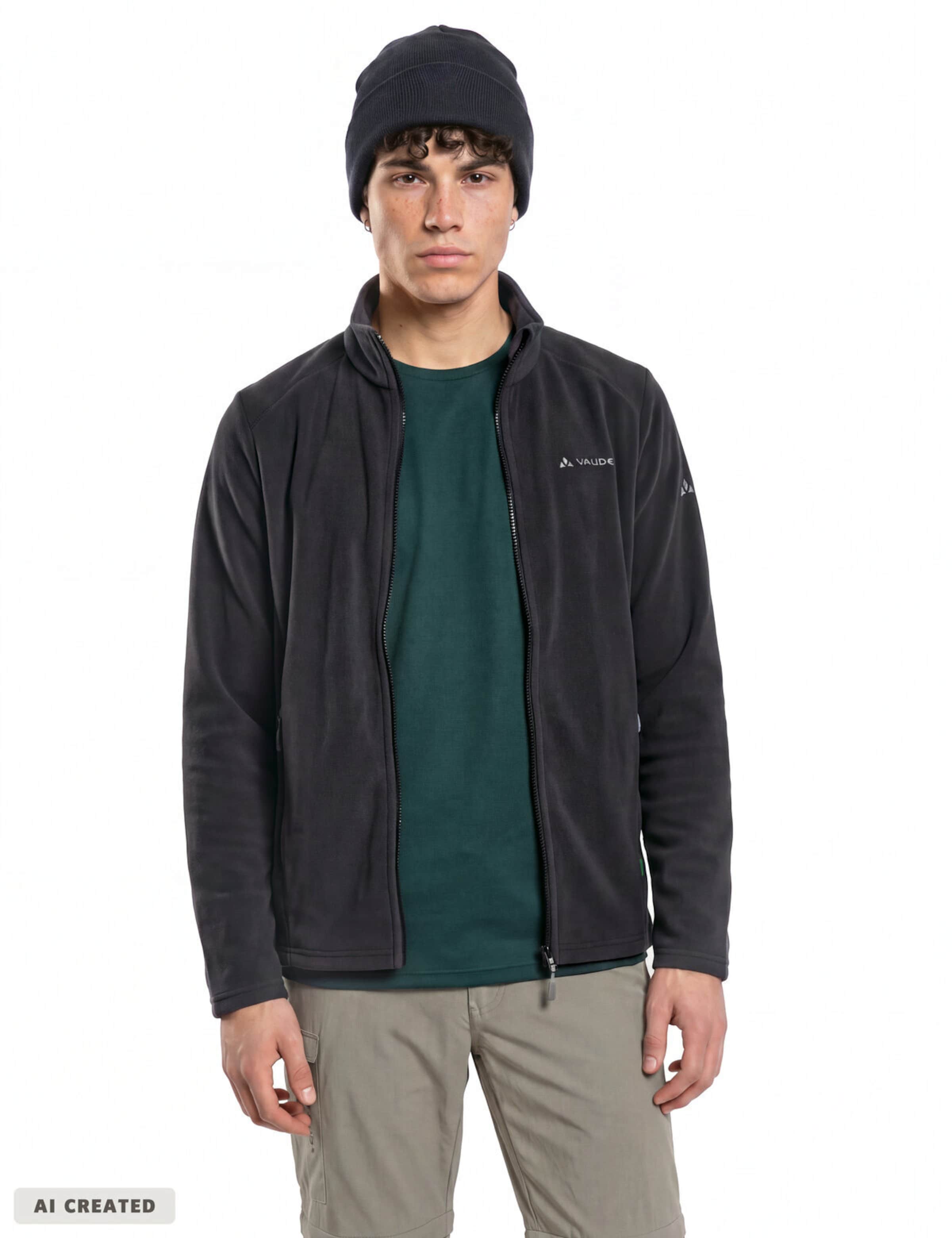 VAUDE Athletic fleece jacket 'Me Professional' in Black