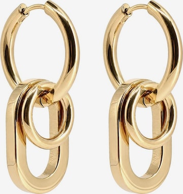 Fräulein Wunder - Pendientes 'Triple' en oro: frente