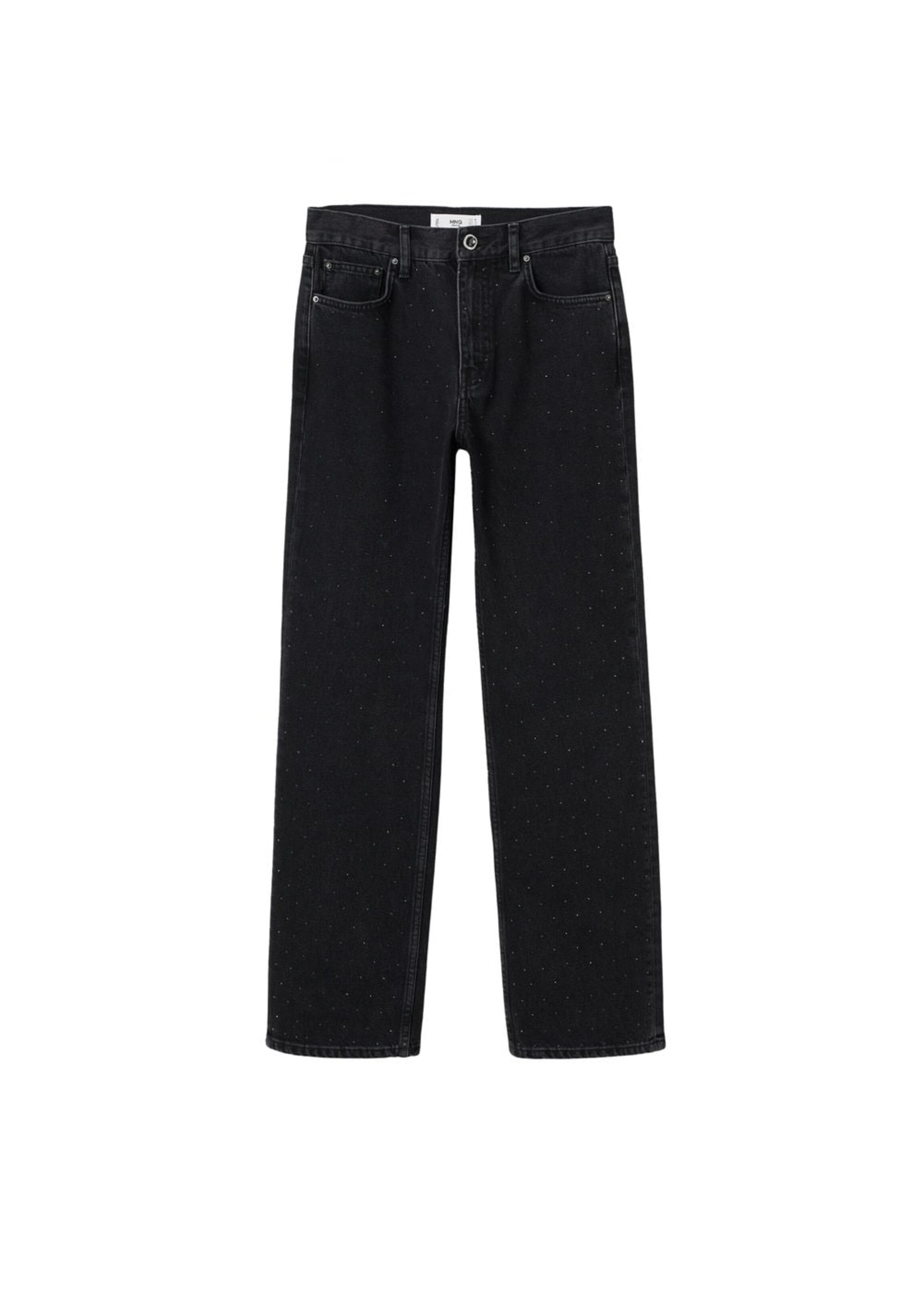 MANGO Regular Jeans in Schwarz: Vorderseite