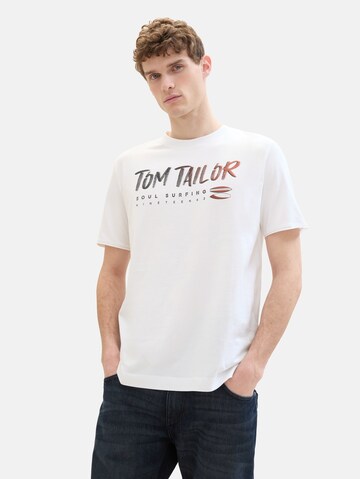 TOM TAILOR T-Shirt in Weiß