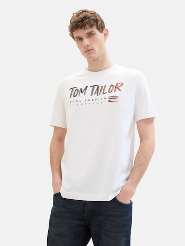 TOM TAILOR T-Shirt in Weiß