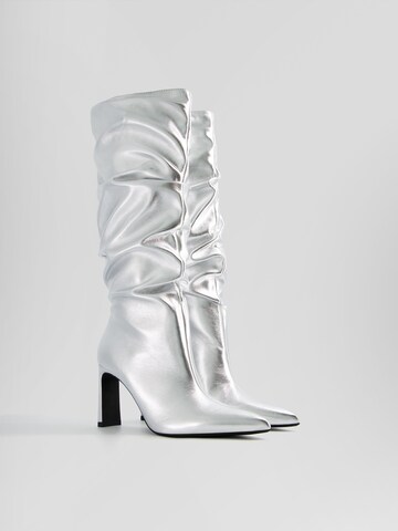 Bershka Stiefel in Silber