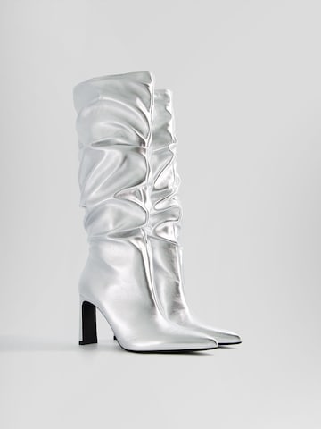 Bershka Boot in Silver