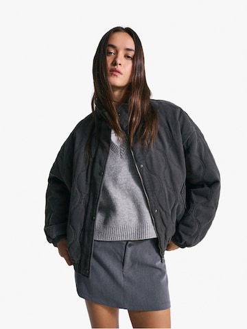 Bershka Between-season jacket in Grey: front