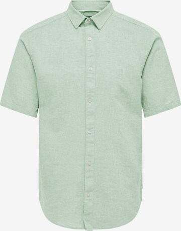 Only & Sons Slim fit Overhemd 'ONSCaiden' in Groen: voorkant