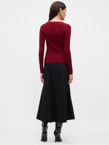 Gina Tricot Gebreid vest in Rood