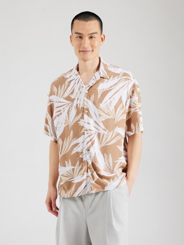 JACK & JONES - Ajuste confortable Camisa 'JJEJeff Tropical' en verde: frente