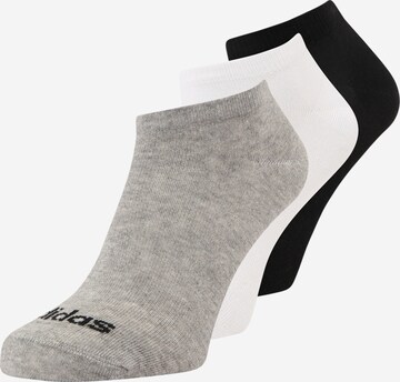 ADIDAS SPORTSWEAR Athletic Socks 'Thin Linear' in Grey: front