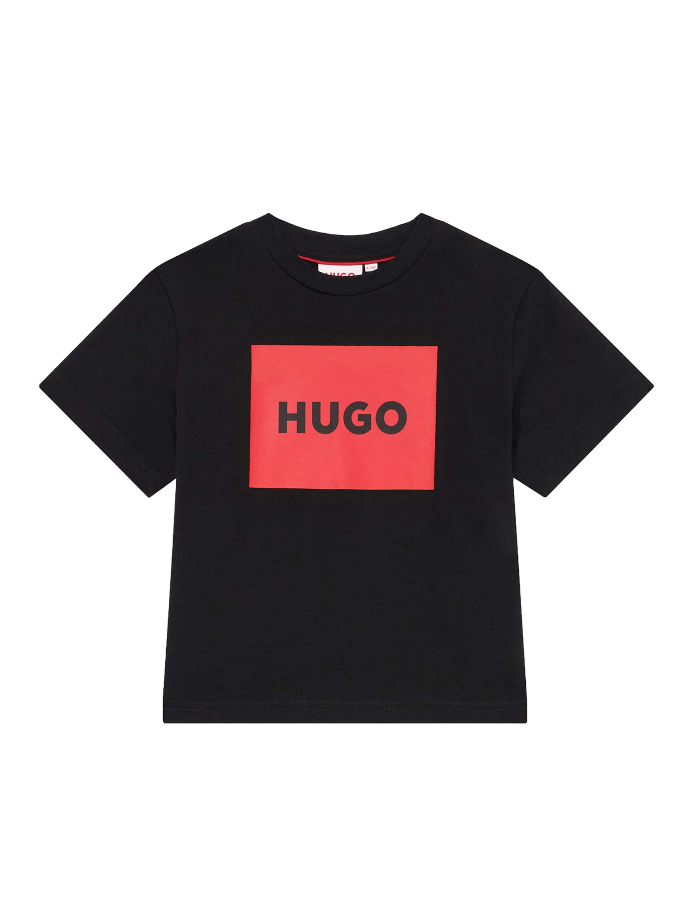 HUGO - Camiseta en negro: frente