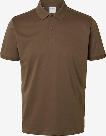 SELECTED Poloshirt 'SLHFAVE' in Braun: Vorderseite