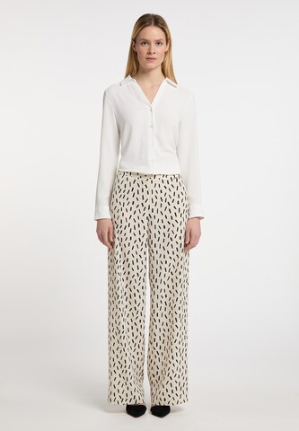 DreiMaster Klassik Wide leg Broek 'Eucaly' in Wit