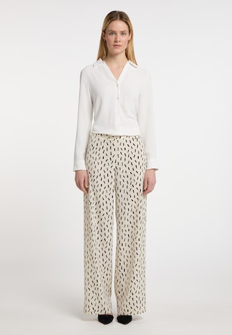 Wide Leg Pantalon 'Eucaly' DreiMaster Klassik en blanc