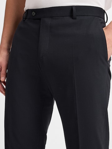 Finshley & Harding Regular Pleated Pants 'Mitch' in Blue