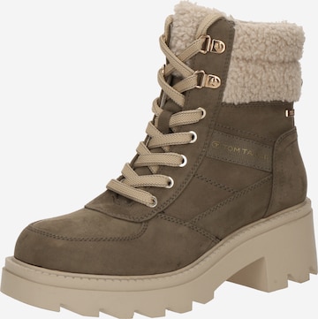 žalia TOM TAILOR Suvarstomieji kulkšnis dengiantys batai: priekis