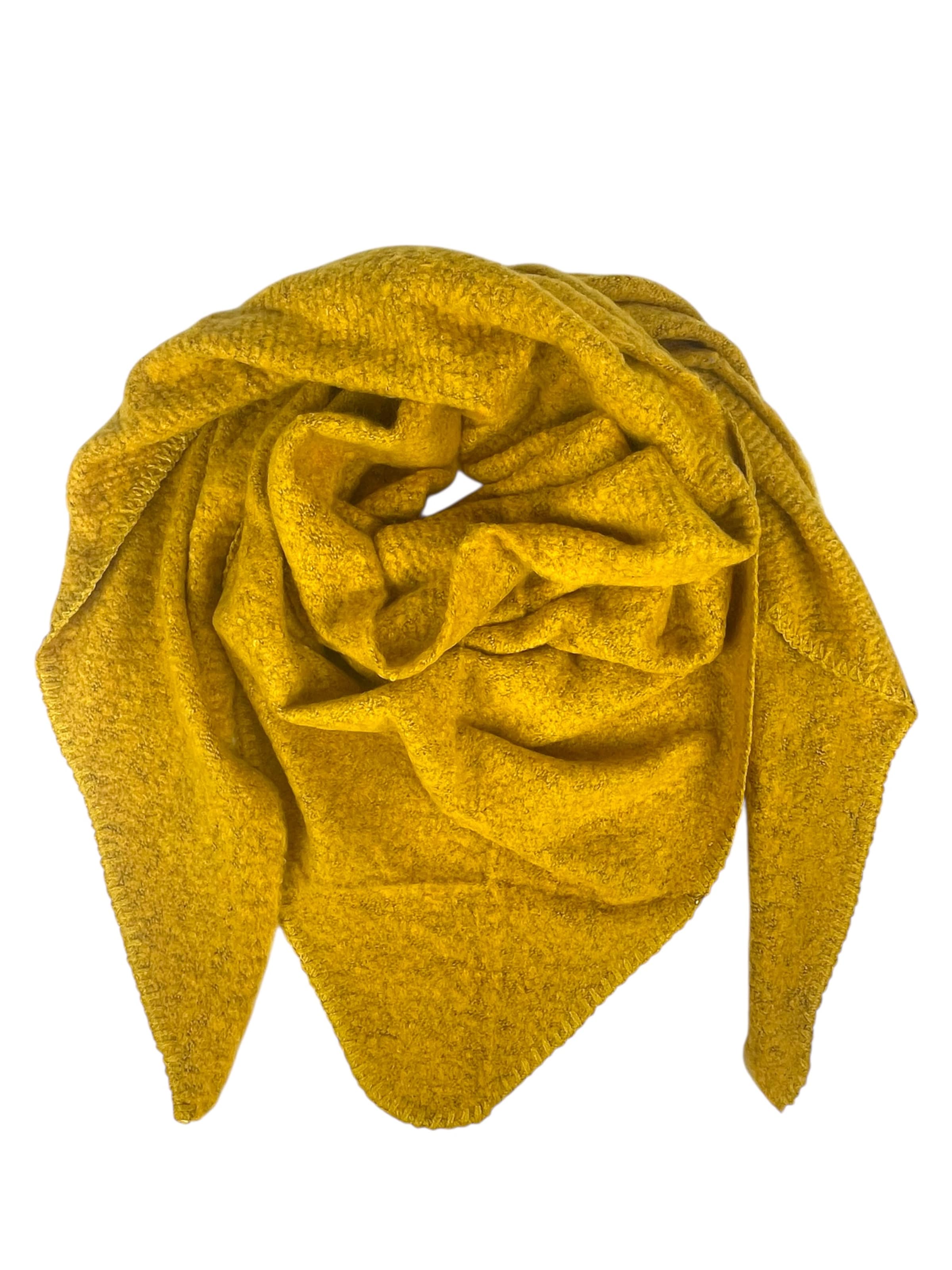 Kumixi Oversized Scarf in Yellow: front
