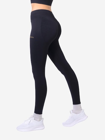 OYOJ Skinny Leggings 'Nova Active Scrunch Tights - Black' i svart