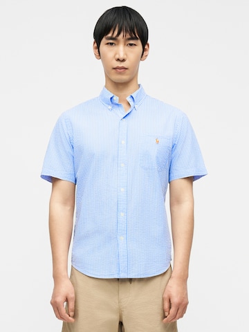 Polo Ralph Lauren Средняя посадка Рубашка в Синий: спереди