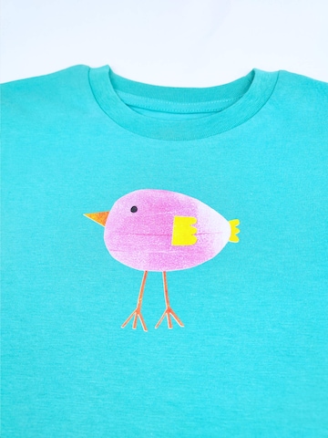 MelaDi Shirt 'Lila Vogel' in Blau