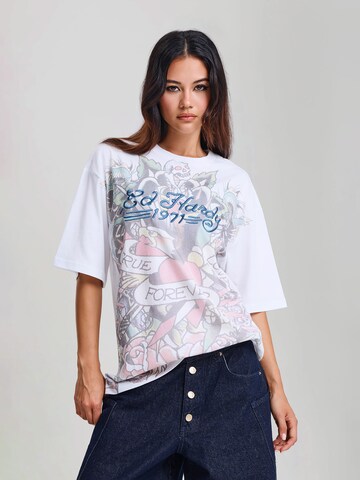 Ed Hardy Футболка в Белый: спереди