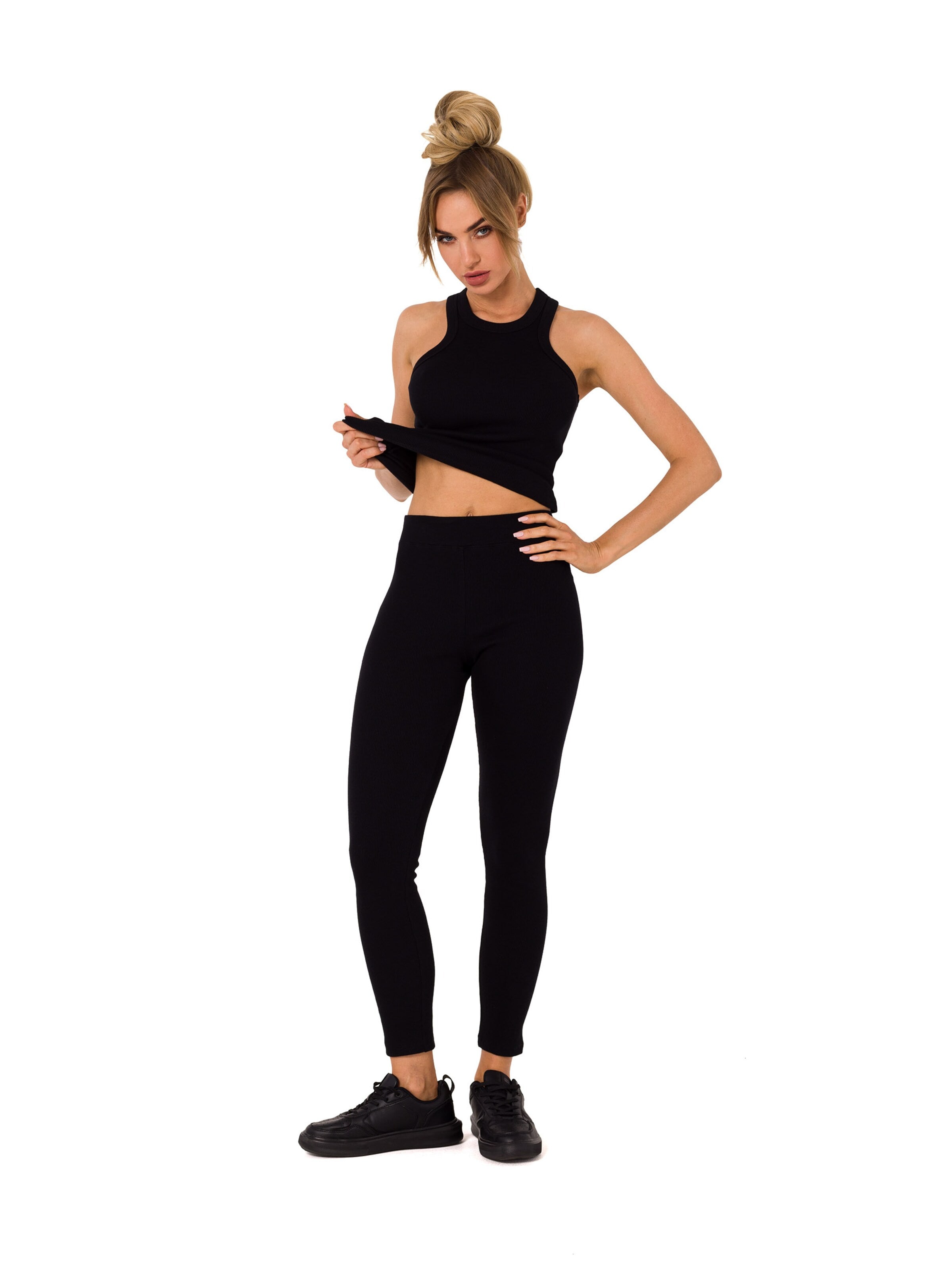 Skinny Leggings 'M734' de la made of emotion pe negru