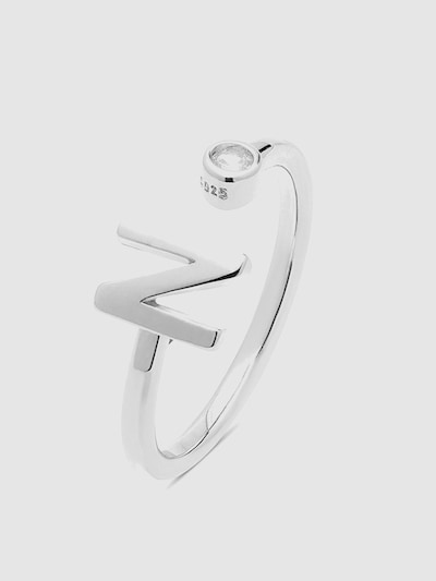 Luxenter Ring 'Alphabet N'‌‌‌‌‌‌‌‌‌‌ in silbergrau, Produktansicht