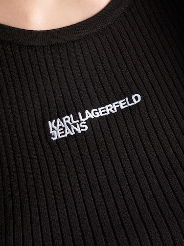 KARL LAGERFELD JEANS Плетен топ в черно