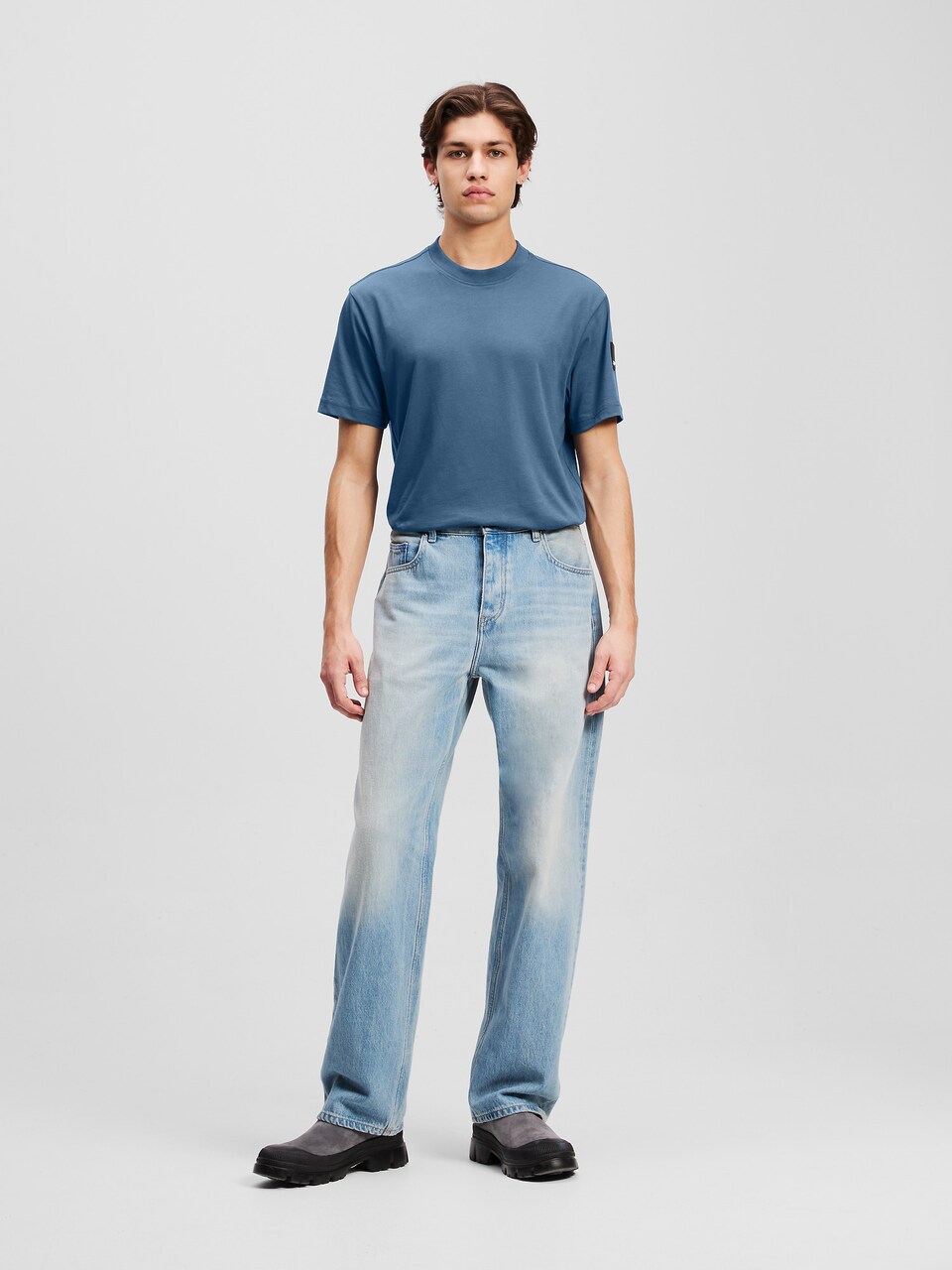 Largi Jeans de la KARL LAGERFELD JEANS pe albastru: față