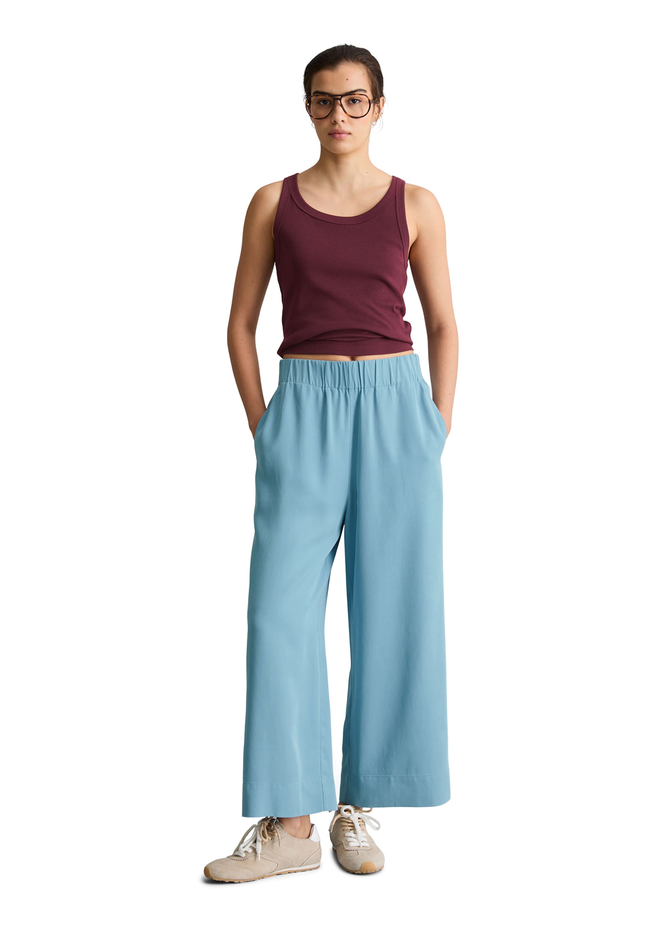 Marc O'Polo DENIM Wide Leg Hose in Blau