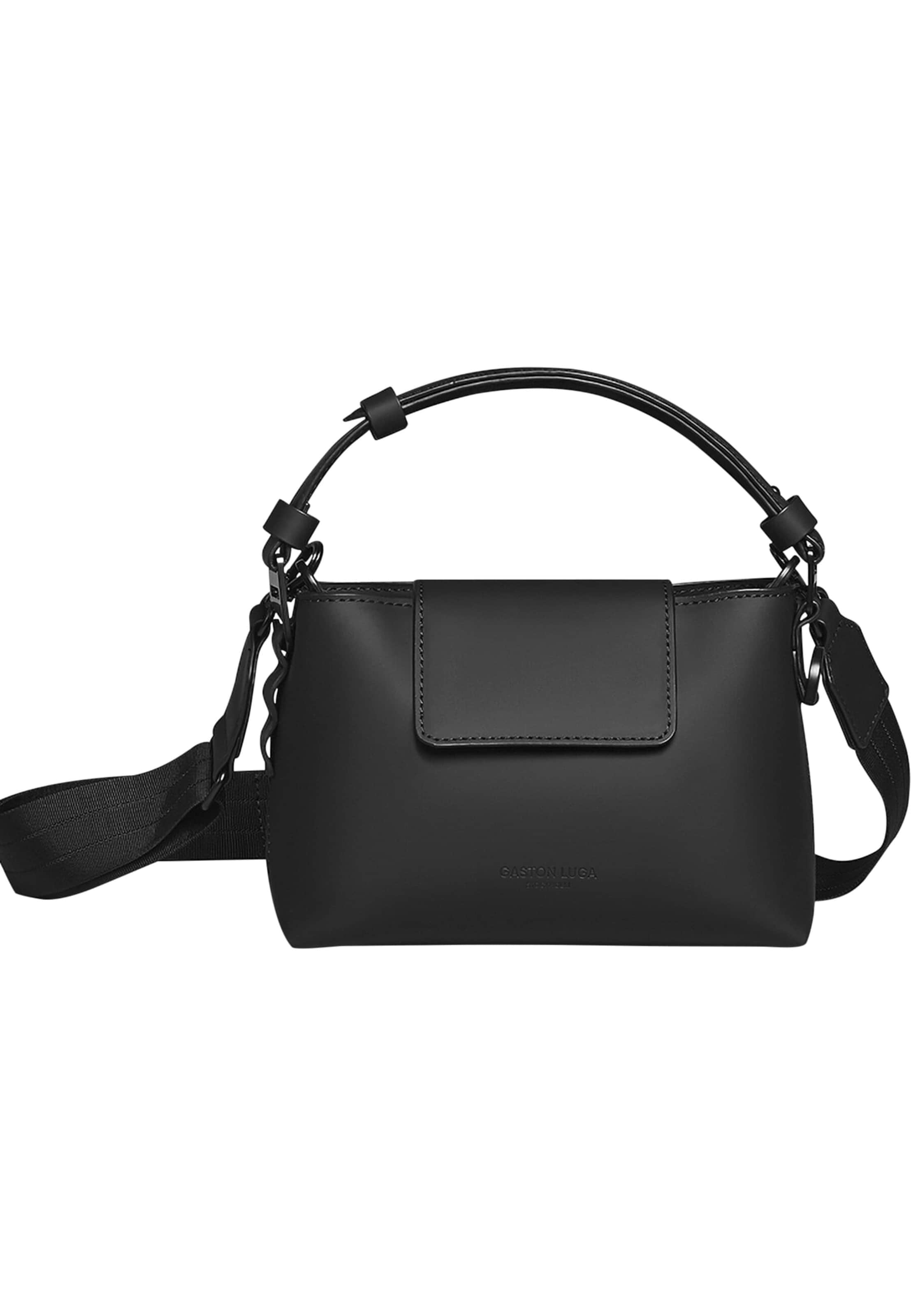 Gaston Luga Τσάντα χειρός 'Spläshini' σε μαύρο: μπροστά