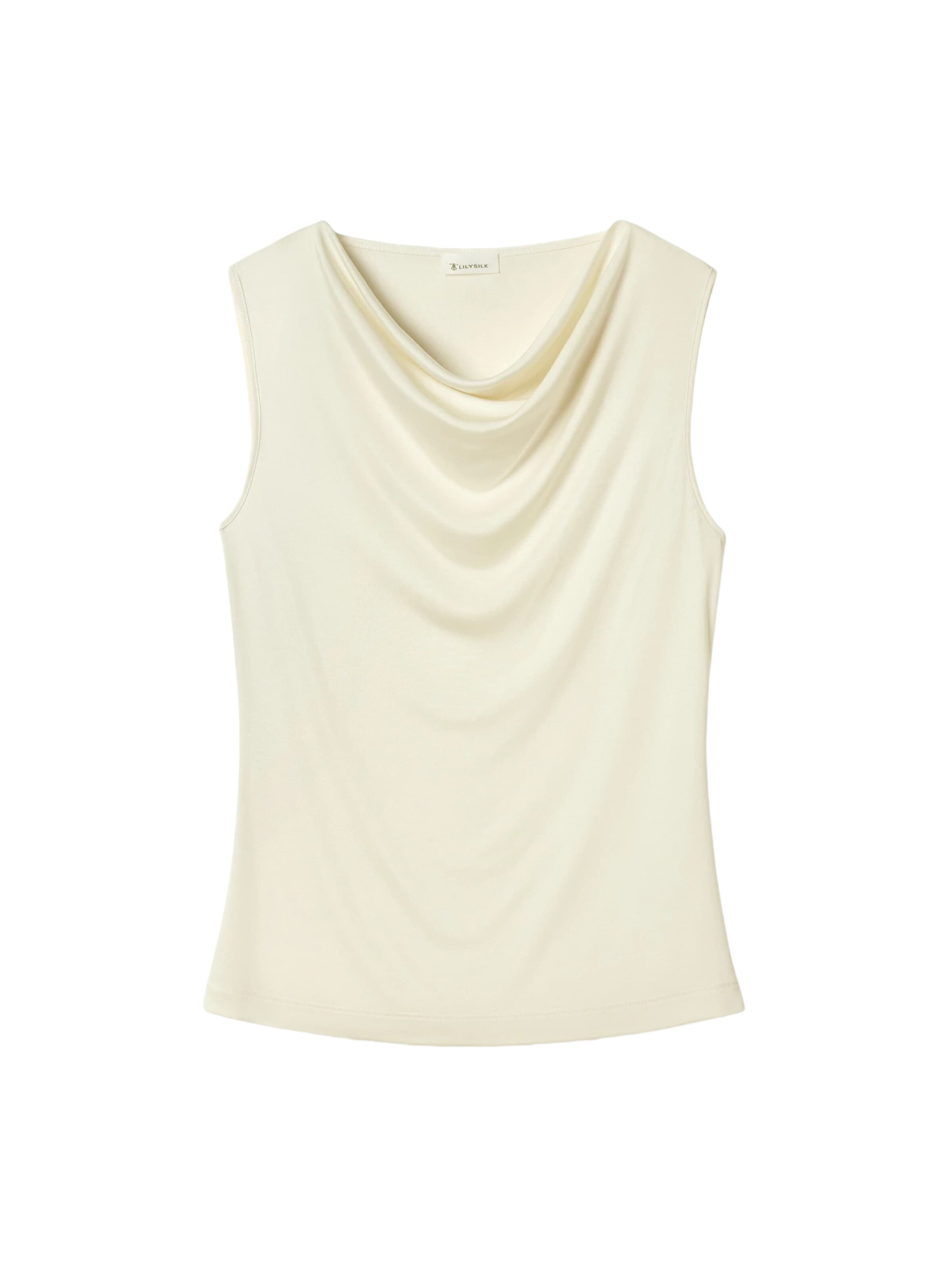 Top di Lilysilk in beige: frontale