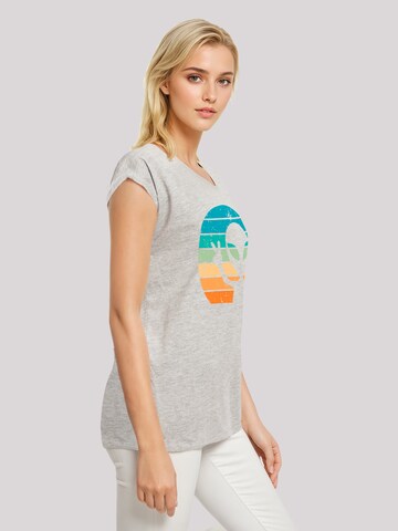 F4NT4STIC Shirt 'Alien Piece Sonnenuntergang' in Grey