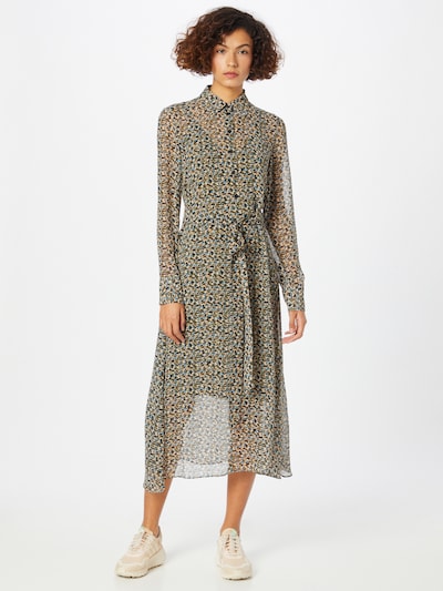 BOSS Casual Shirt Dress 'Devitta' in Beige / Blue / Black, View model