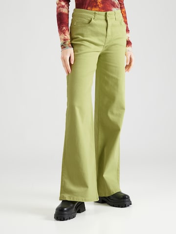 Fabienne Chapot Wide leg Jeans 'Thea' in Groen: voorkant