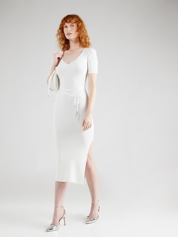 HUGO Red - Vestido de punto 'Simbly' en blanco