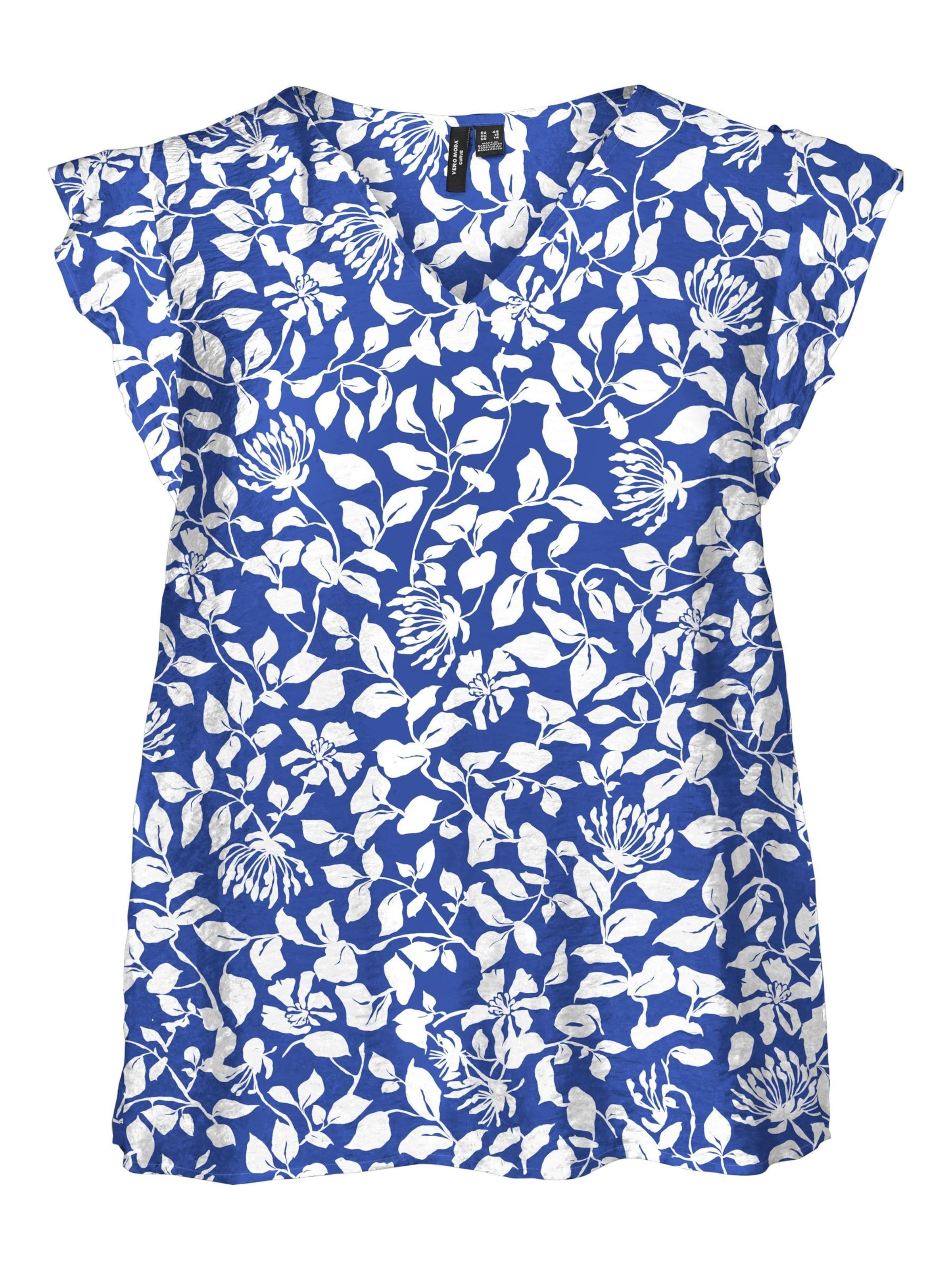 Vero Moda Curve Bluse 'VMCVera' i blå: forside