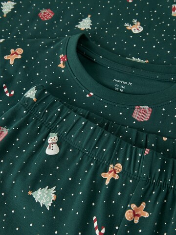 NAME IT - Pijama 'NKNVISMAS' en verde