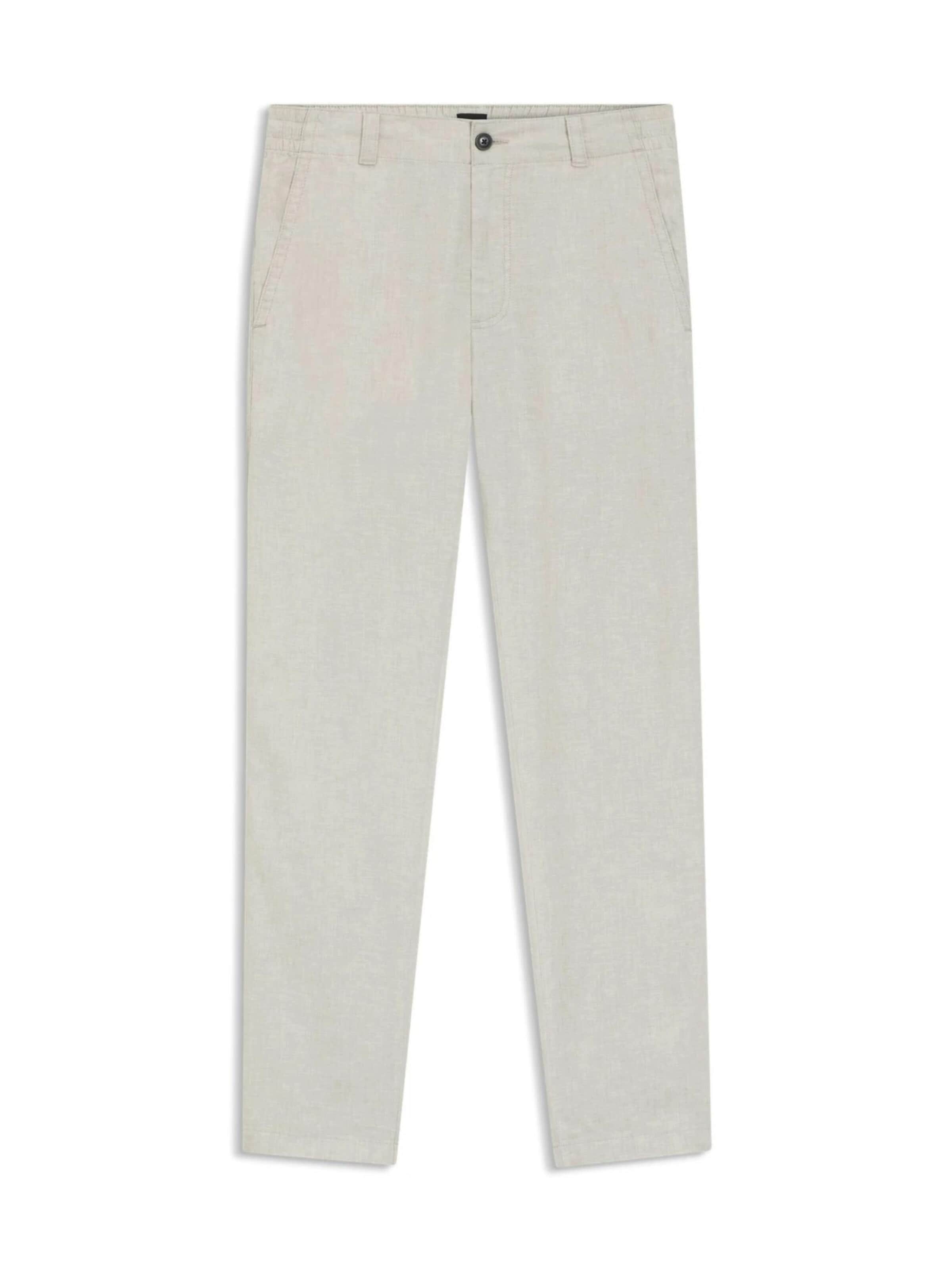 HUGO BOSS Regular Broek in Grijs: voorkant