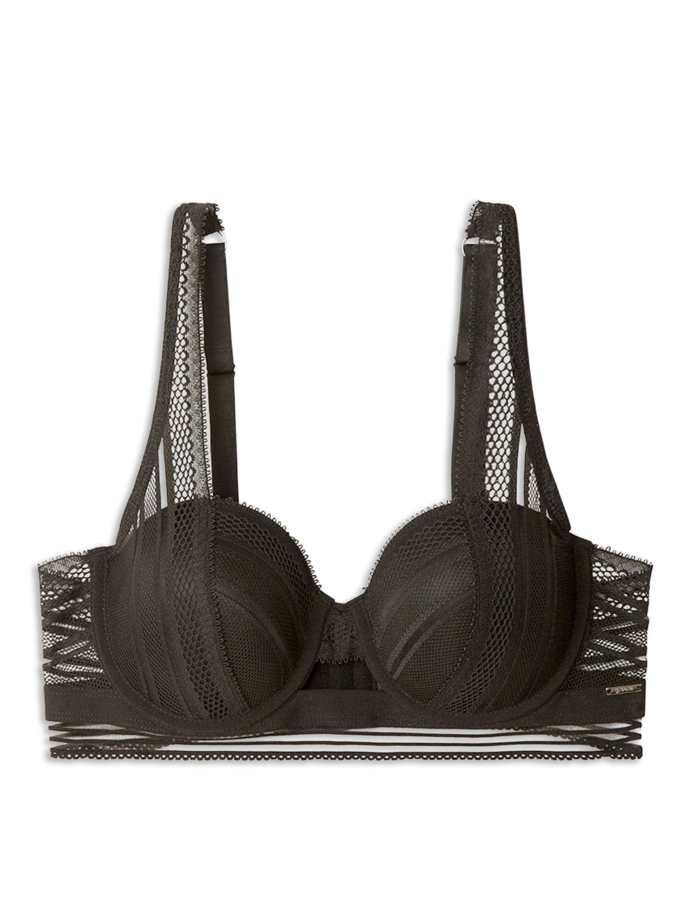 Gisela Push-up Behå i svart: framsida