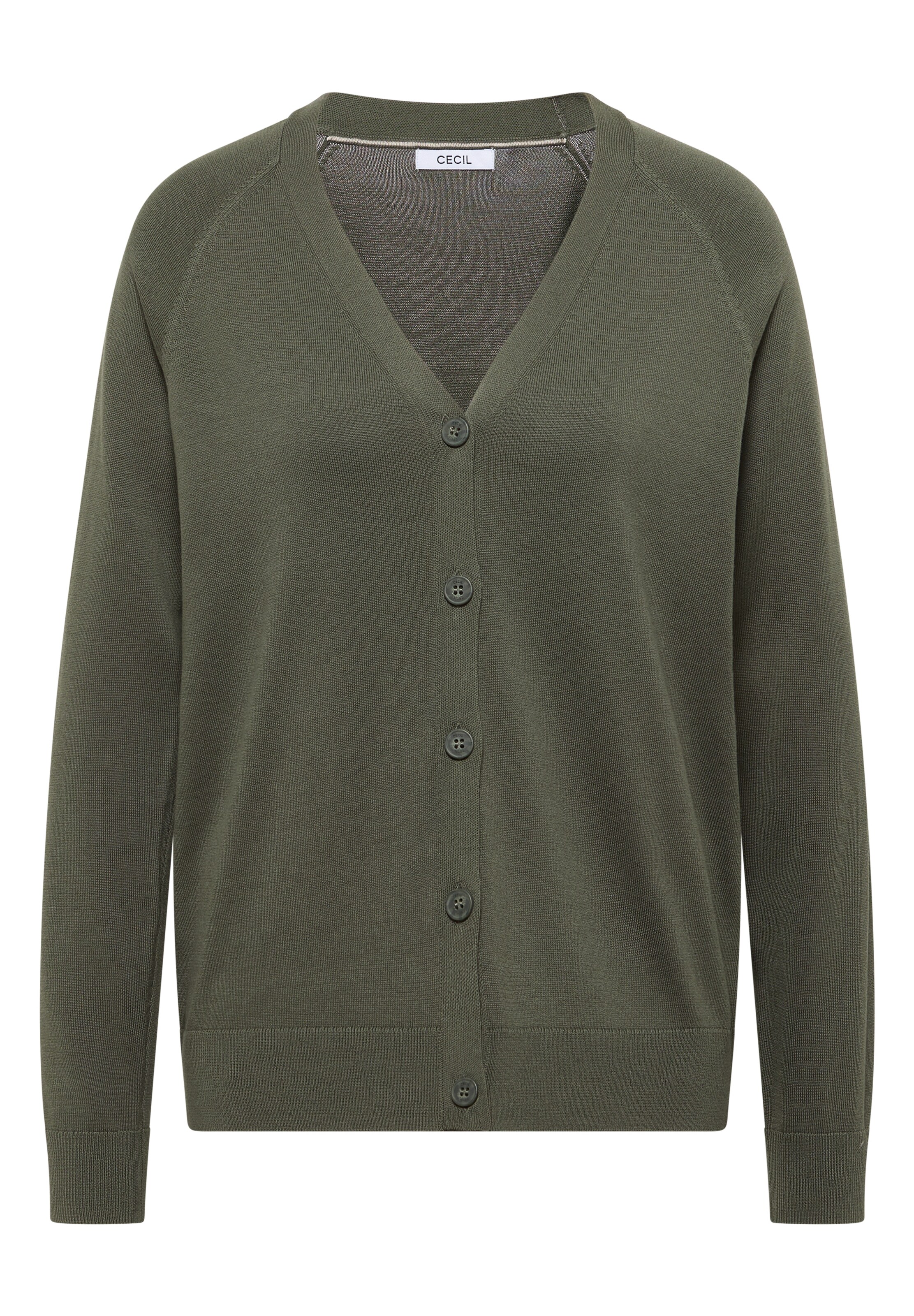 CECIL Knit Cardigan in Green: front