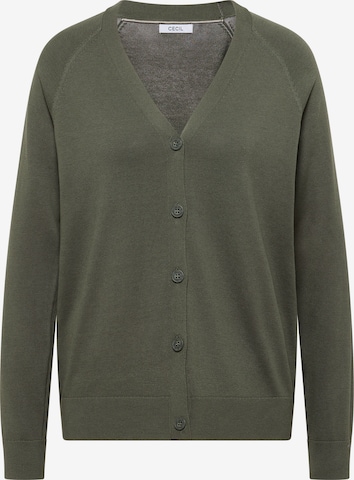 CECIL Knit Cardigan in Green: front