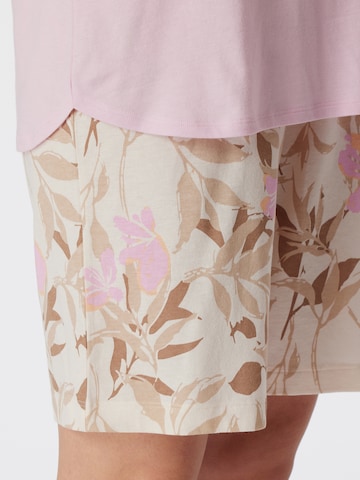 SCHIESSER Short Pajama Set '  Comfort Nightwear ' in Brown