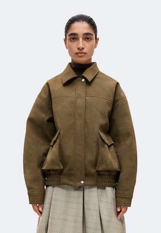TOPSHOP - Chaqueta de entretiempo 'TILDE' en marrón: frente