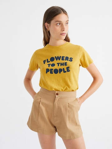 Thinking MU Loose fit Pleat-Front Pants 'Narciso' in Beige: front